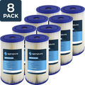 Sediment Pleated ECP20-BB SP-EC20-BB Cellulose 255491-43 10x4.5 Micron 8) (Case of SpiroPure 20 Filter Cartridge Water