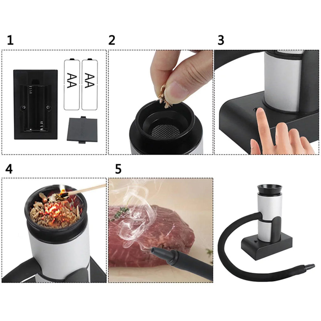 Meat Cooking , Food Food for Infuser Handheld Kitchen Smoke Cocktail , Mini BBQ Smoke Portable , Food