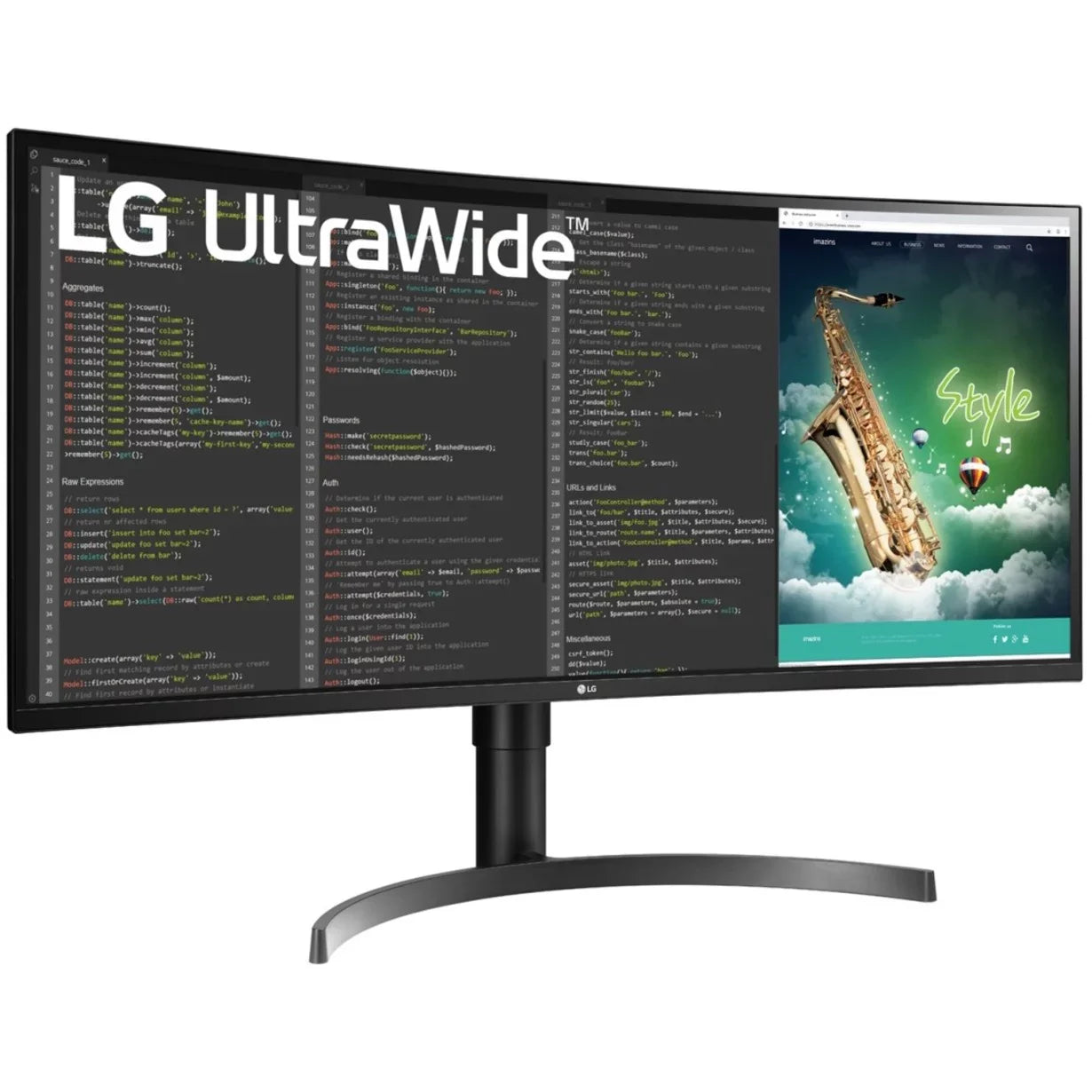 LCD 35WN65C-B Screen Class Gaming 35" Monitor, Curved Ultrawide WQHD LG 21:9