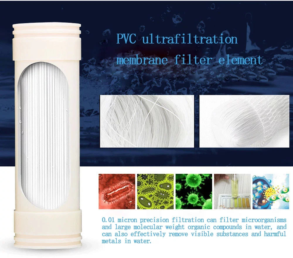 Purification 304 Stainless Steel 0.01um 1000L/H Water Water Filter Housing Vertical Household PreAsion