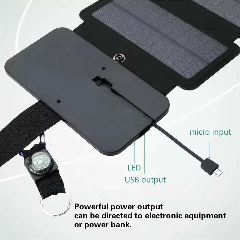 Bank Portable Outdoor Phone Waterproof Mobile Charger JLLOM Solar Panel Camping Power