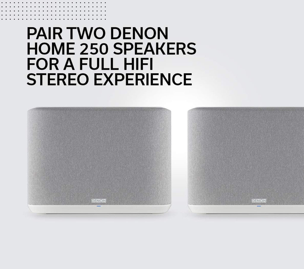 Heos an Speaker Built Home 250 with (2020) Epic Denon White in Additional Wireless 1 by Coverage Bluetooth Protect Year