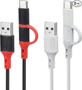Charger for USB Smays 6ft - Cord Support Replacement and Micro Alexa Transfer (2-Pack) Power Data Cable
