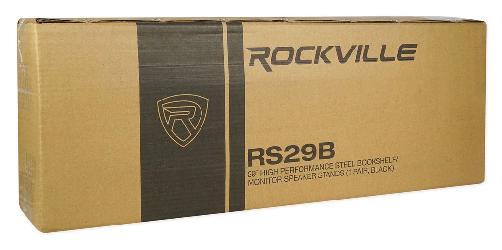 Rockville Steel Speaker Studio Monitor Black - Pair Stands Bookshelf and RS29B 29"