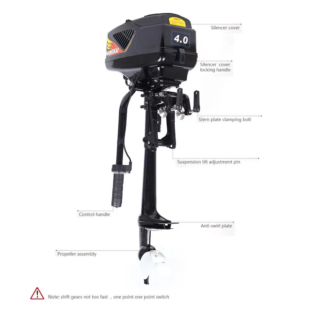 Engine Miumaeov 4 Brushless Motor Electric 1000W Outboard Boat Motor Trolley HP