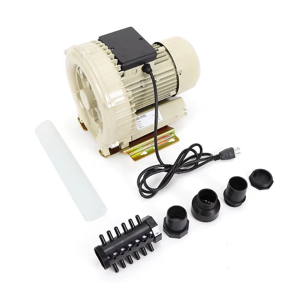Pressure Air 110V Aquarium Air Hydroponics Fish Miumaeov Aquaculture Blower High Blower 370W Pond Industrial Pump