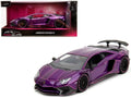 Series Aventador Car Diecast SV Pink by Lamborghini Jada Slips" Model with Purple "Pink 1/24 Graphics Candy