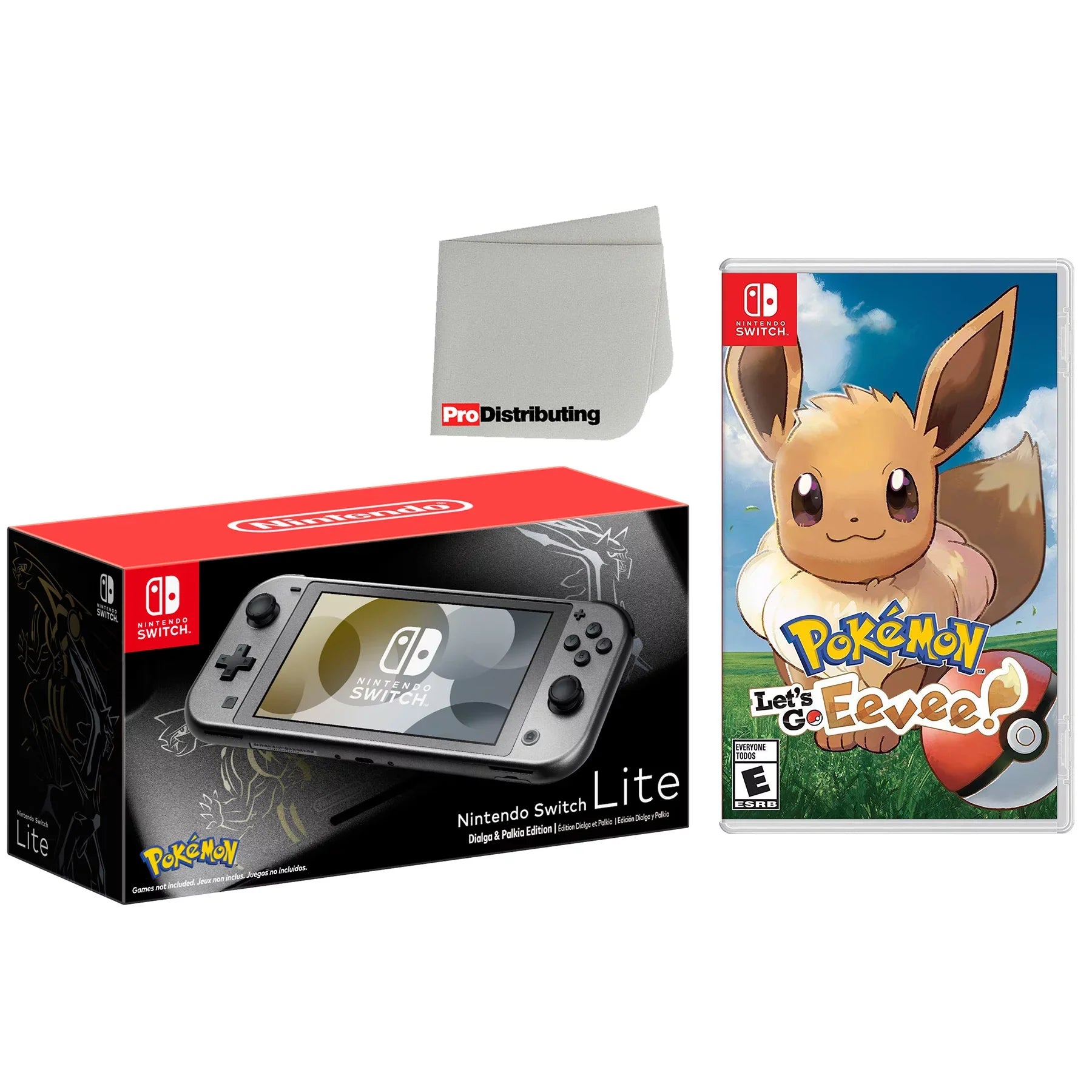 Game Game & Go, Switch Edition Pokemon: Pokemon Let's Eevee! Bundle with Dialga 32GB Handheld Lite Console Video Nintendo Palkia