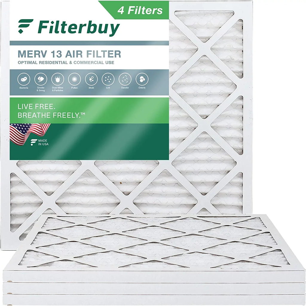 13 Air MERV Filters HVAC (4-Pack) 12x12x1 Filterbuy Furnace AC Pleated
