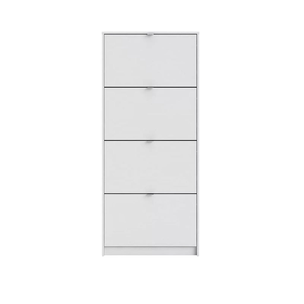 in Drawer Allora Cabinet 4 Contemporary Shoe White
