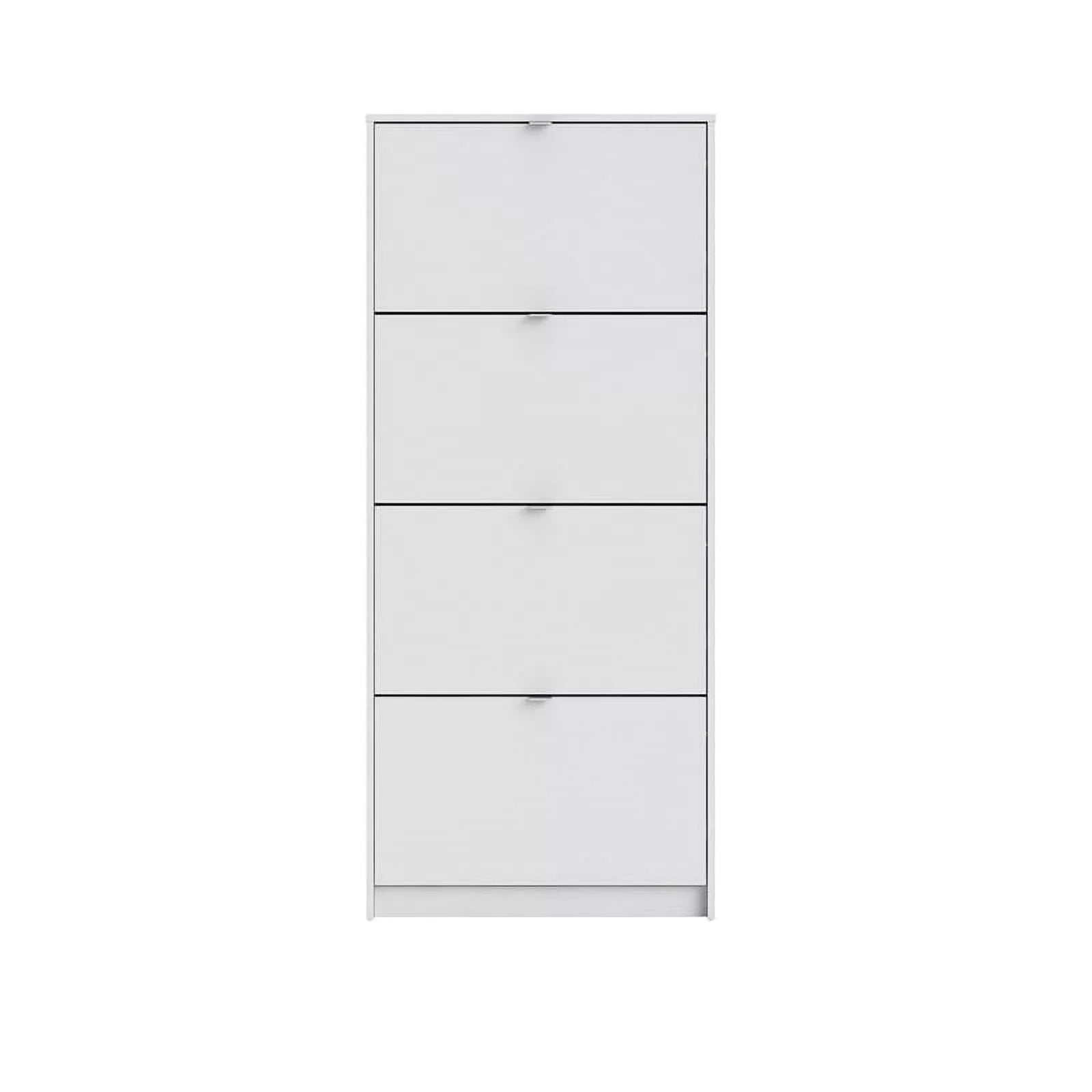 in Drawer Allora Cabinet 4 Contemporary Shoe White