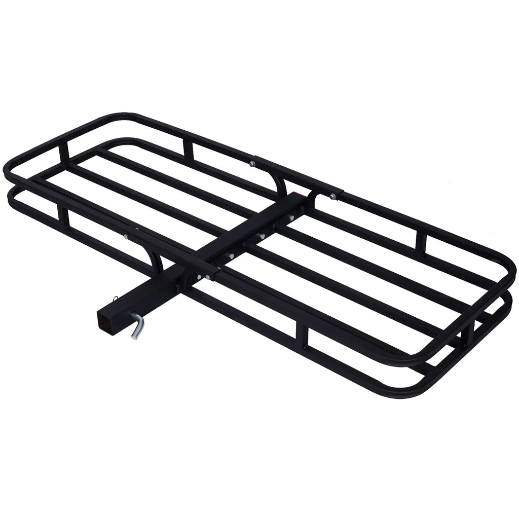 Mount Capacity, Cargo Rear Vans, RV's, - Rack Load Cargo Carrier, 2" Luggage Rack Steel SUV's, Hitch Basket Cars for Trucks, Black Receiver 500-lb with Hitch
