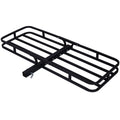 Mount Capacity, Cargo Rear Vans, RV's, - Rack Load Cargo Carrier, 2" Luggage Rack Steel SUV's, Hitch Basket Cars for Trucks, Black Receiver 500-lb with Hitch