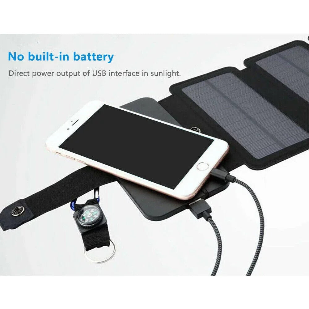Bank Portable Outdoor Phone Waterproof Mobile Charger JLLOM Solar Panel Camping Power