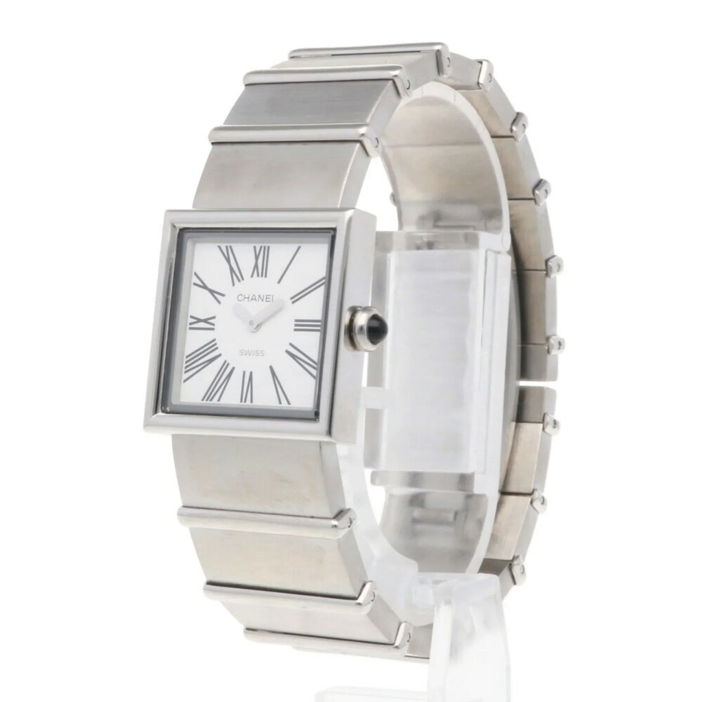 Ladies Quartz Watch Wakeari Mademoiselle Stainless Pre-Owned CHANEL Steel (Fair) Non-Waterproof