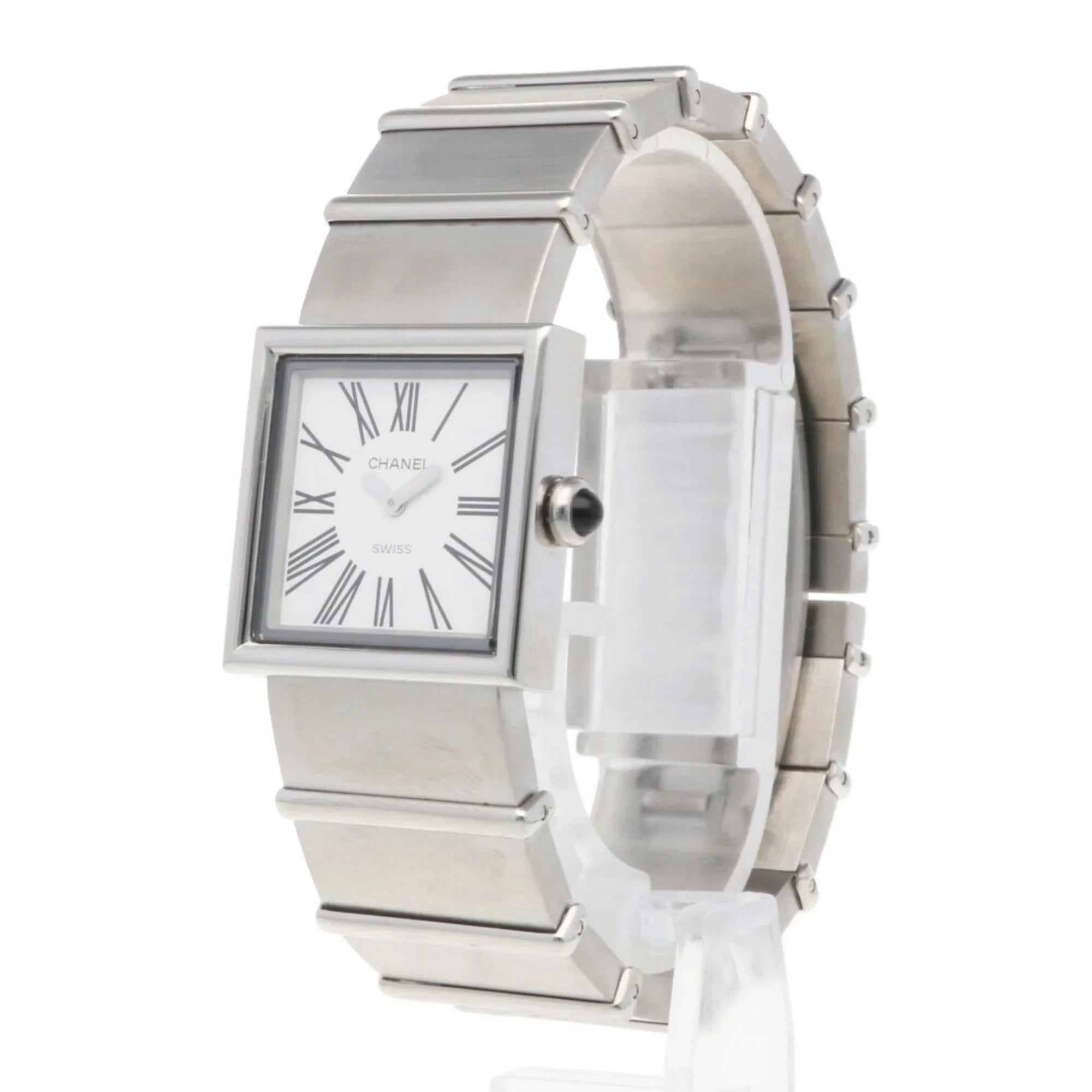 Ladies Quartz Watch Wakeari Mademoiselle Stainless Pre-Owned CHANEL Steel (Fair) Non-Waterproof