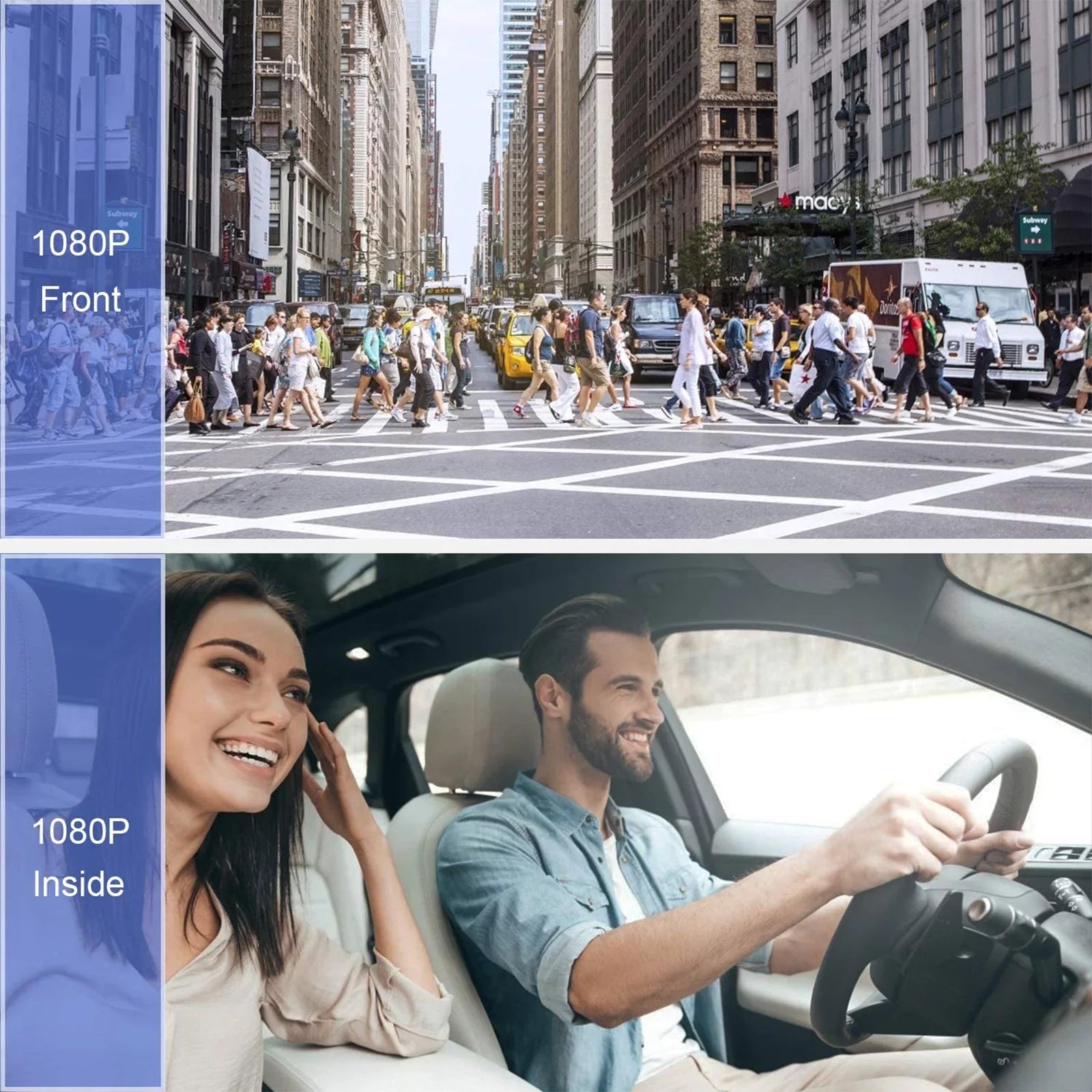 Taxi G-Sensor, Parking FHD Cam, Night Camera Interior Dual for Dash 1080P Front IR Recording, Recorder Car, Vision Driving with Dual Dash TSV Dashcam, Mode Loop