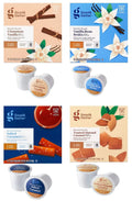 Pods Vanilla, Gather Vanilla Salted Cinnamon Flavored Single Coffee Count(Pack 4) of Toasted Flavors Brulee 4 Good and and of Bean Almond Certified,16 Caramel, Fair Serve Carmel Trade Bundle Naturally