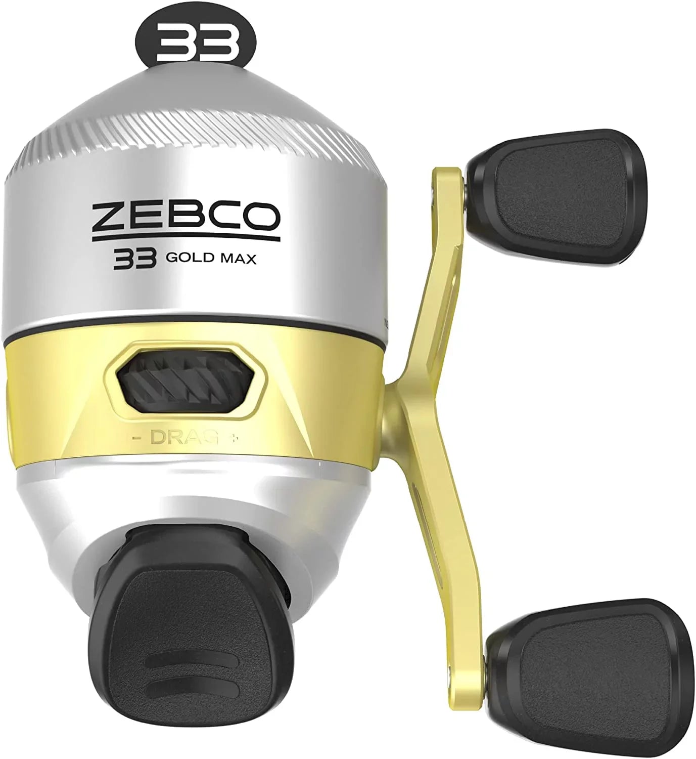 Anti-Reverse, Zebco Bearings MAX Gold Frame Dial-Adjustable Fishing Drag, MicroFine with 2.6:1 Silver/Gold 33 Lightweight 2+1 Powerful and and Ratio a Gear Instant Graphite a Smooth Spincast and Reel,