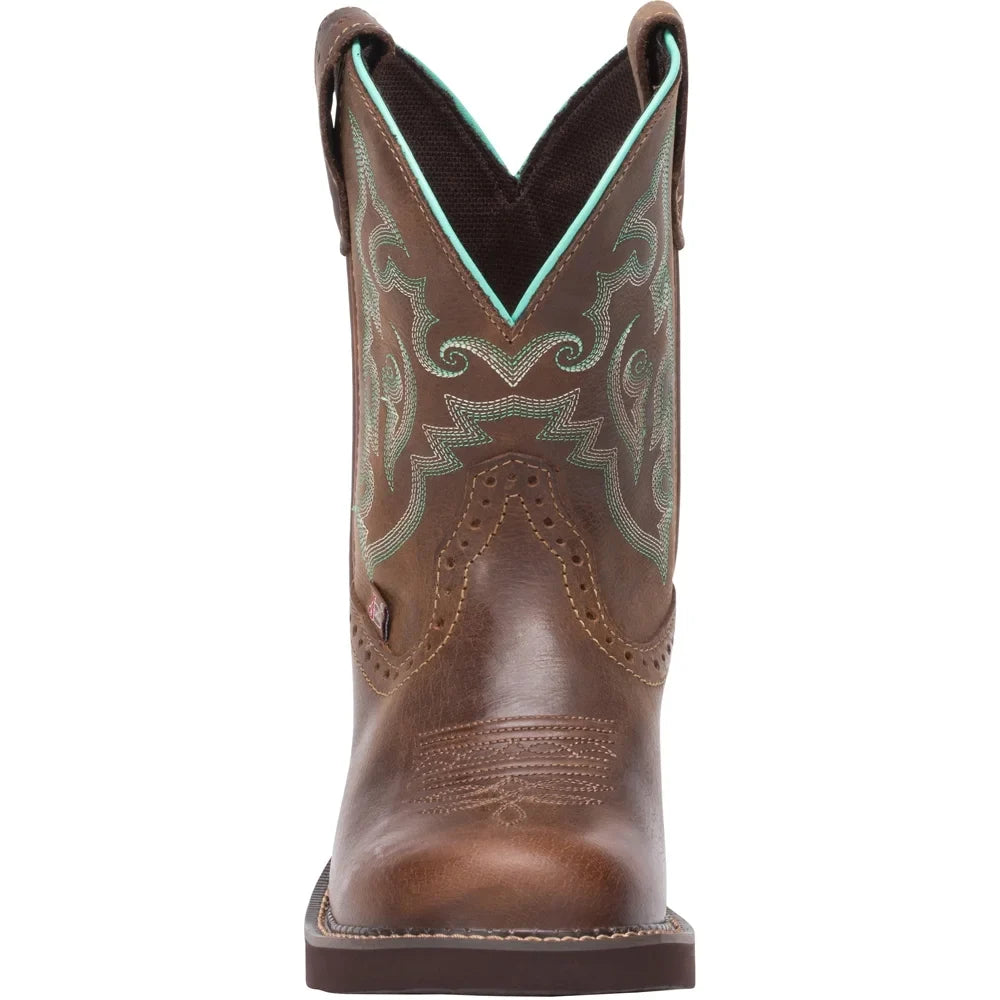 Justin Calf Mid Toe Round Boots Boots Heel Gemma 1-2" Low Casual Womens