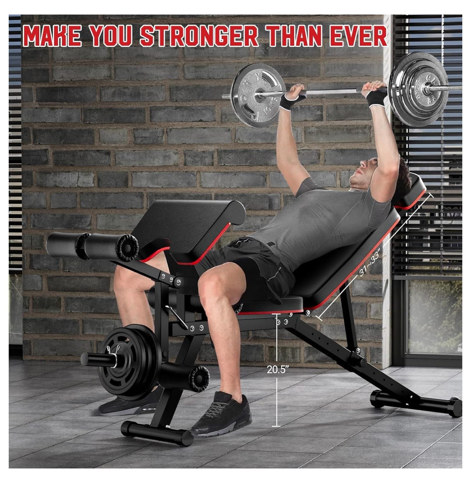 Bench Leg Pad, Headrest, for Capacity Workout Bench, Weight Weight Preacher Gym Incline with Body 900Lbs Flat Extension Full Home Workout, Bench Adjustable Exercise Decline and Extended