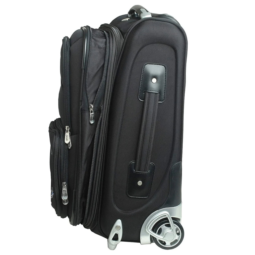 Carry-On 21" Black Rolling Suitcase Softside MOJO Hawaii Warriors
