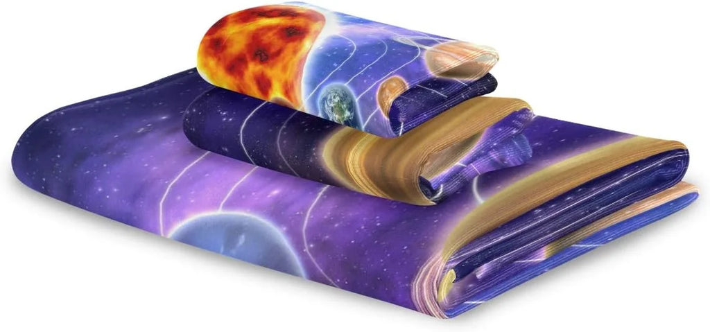 Planets 1 1 1 Coolnut 3 System Solar Towels & Absorbent, Towels Bath Hand Set, cloth Piece Towels, Quick-Drying and Wash Washcloths