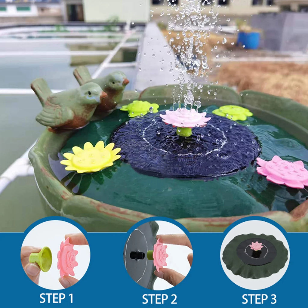 Imitation Fountains Garden Sprinkler Pond Motion For Swimming Solar Flower Pool Sun Controlled