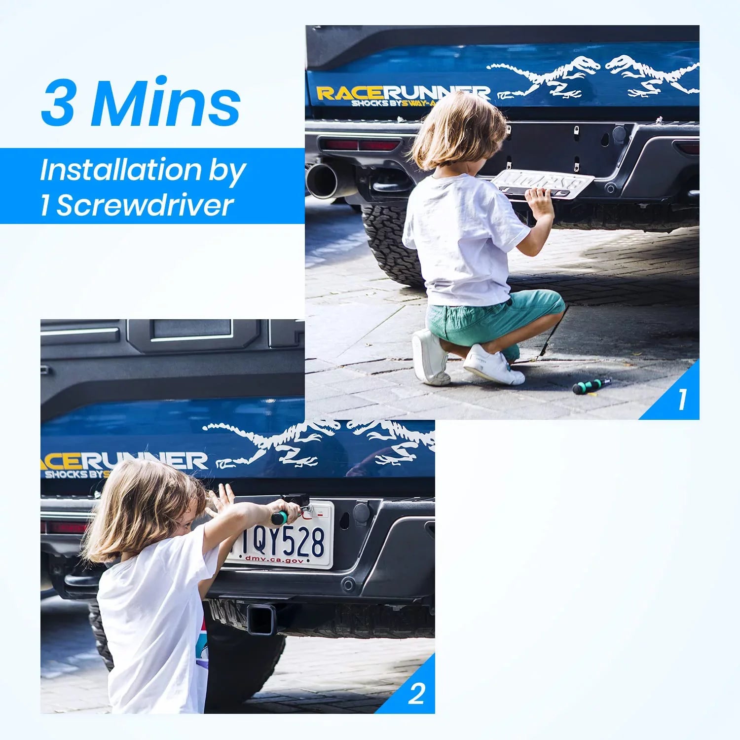 Built-in Camera Solar Battery with Backup Rear for Reverse Systems Wireless Campervan,Trailer Backup Camera View 3350mAh