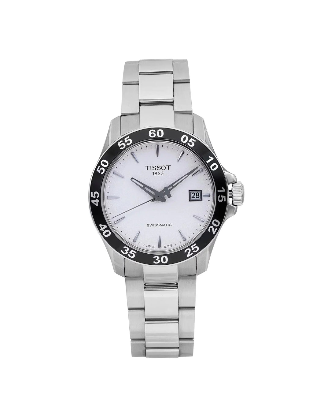 Silver Watch Tissot Men Swissmatic V8 Steel T106.407.11.031.00 Dial Automatic