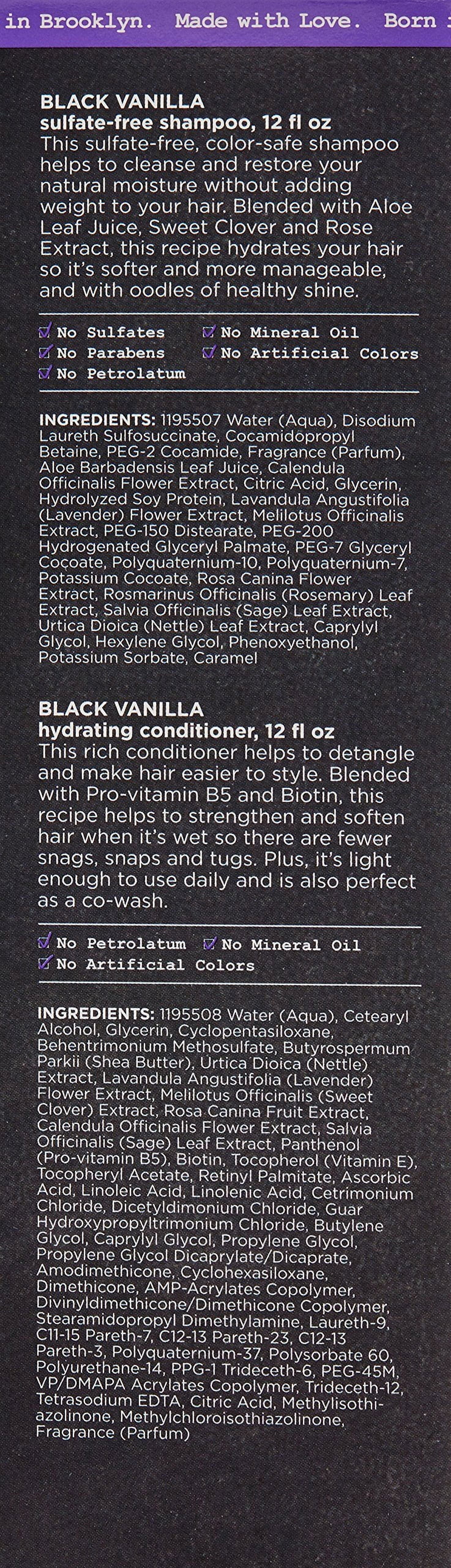 Hair Free Shampoo Vanilla & Shampoo Hair Dull Daughter Sulfate Conditioner Black and Conditioner Hair, May Shine Moisture Dry and (Packaging Hydrating Carol?s Set and Vary) For