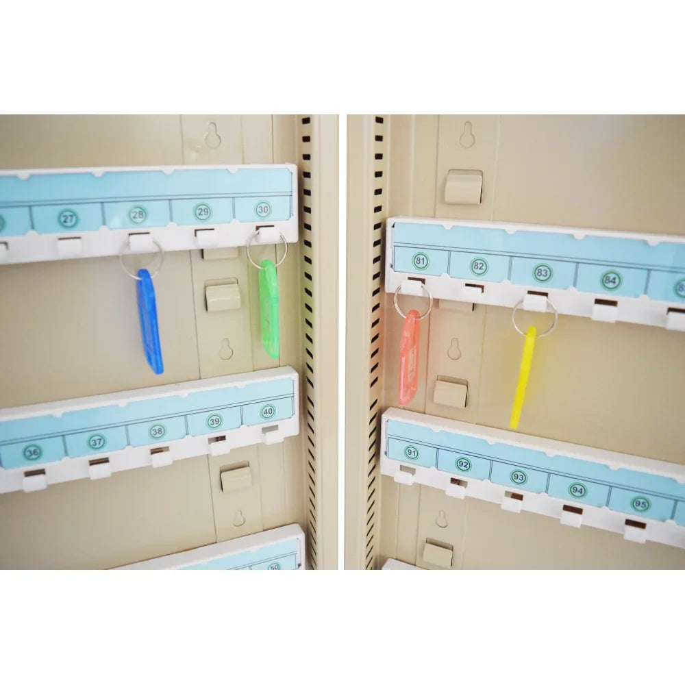 Beige 100 Lock Key Hooks Organizer Key Cabinet EQCOTWEA Wall Mount Box