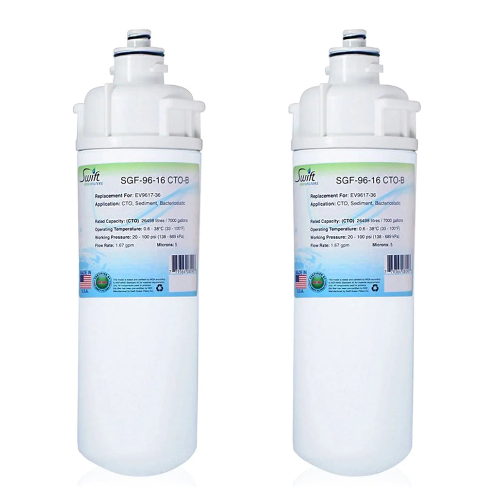 CTO-B in USA Compatible of Filters Filter 2) Swift EV9617-36, Water (Pack Commercial Green Made SGF-96-16 for