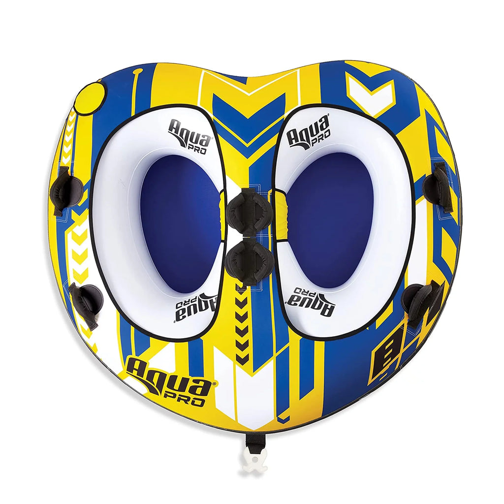 Nylon Heavy AquaPro 2 Person Style Deck Yellow Rider, Blue Towable Duty &