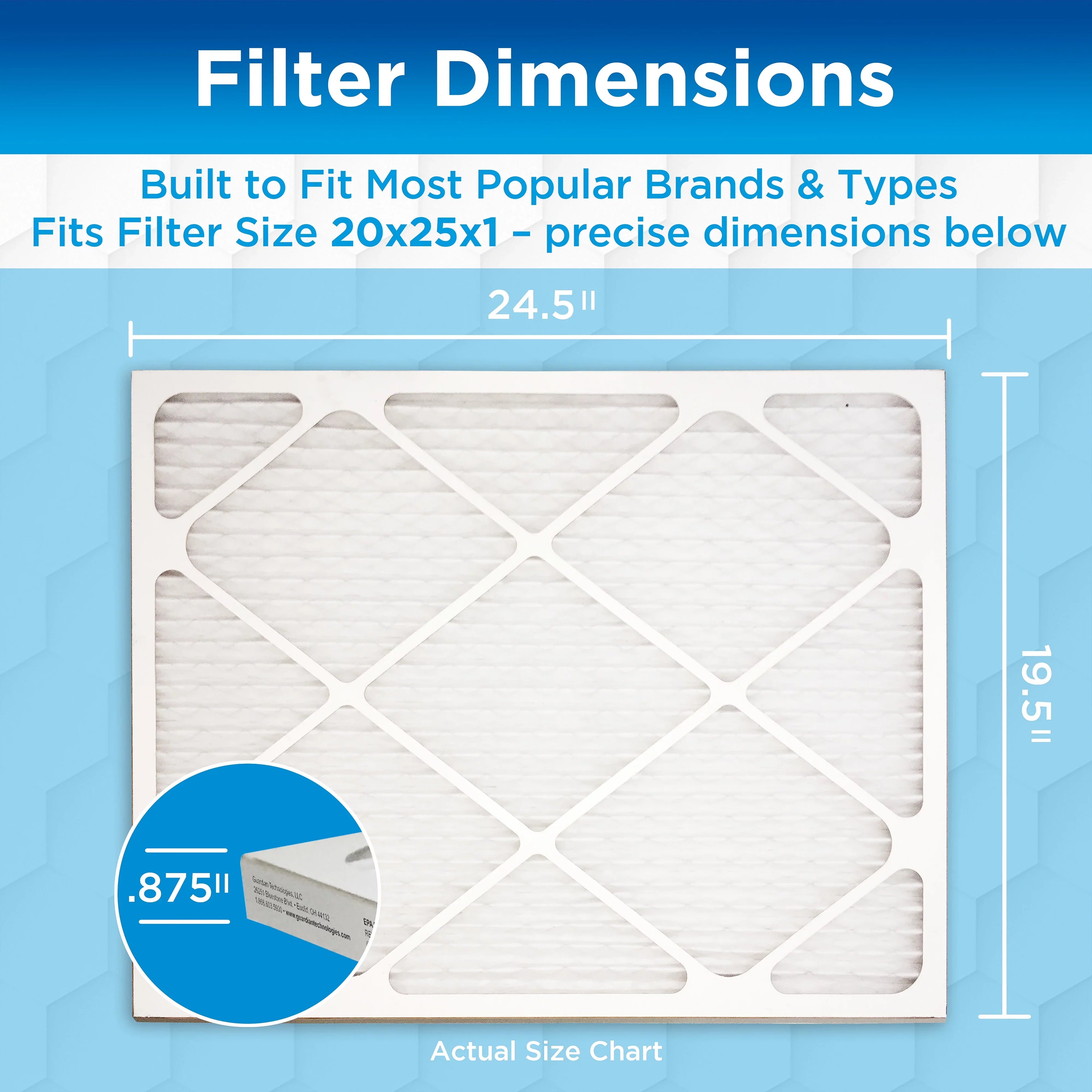 Pleated x (4-Pack) MERV Filters 1 HVAC Furnace AC Germ 25 12 x Guardian 20 Air