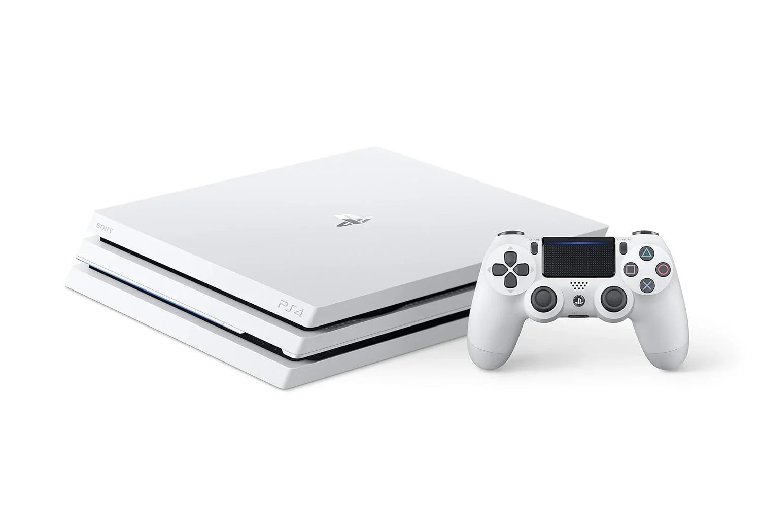 BOLT White AXTION Bundle Glacier 1TB HDMI Kit PlayStation Console Sony Cable Like Gaming Pro With 4 Cleaning New