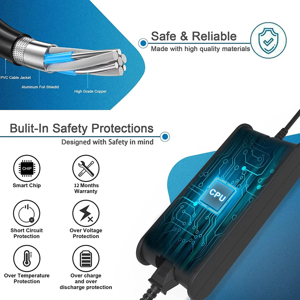 Computers E5510, Compatible U315K,E6410 Latitude KONKIN E5400, E4310, Charger Atg,PP08L,P02T AC Adapter 90W P05F, Laptop PP32LA, P05G, E6400 for E5410, Xfr, P06G, Replacement Notebook Dell Power BOO