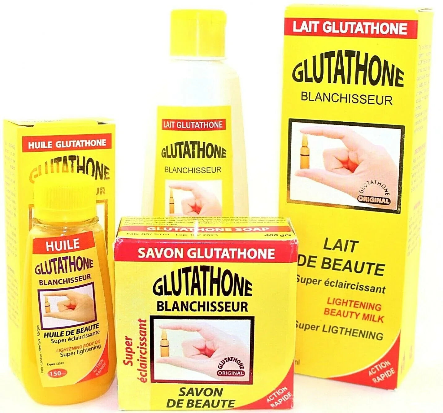 Glutathone Soap and 300Ml Lightening Oil ,Glutathone Beauty Milk Glutathone
