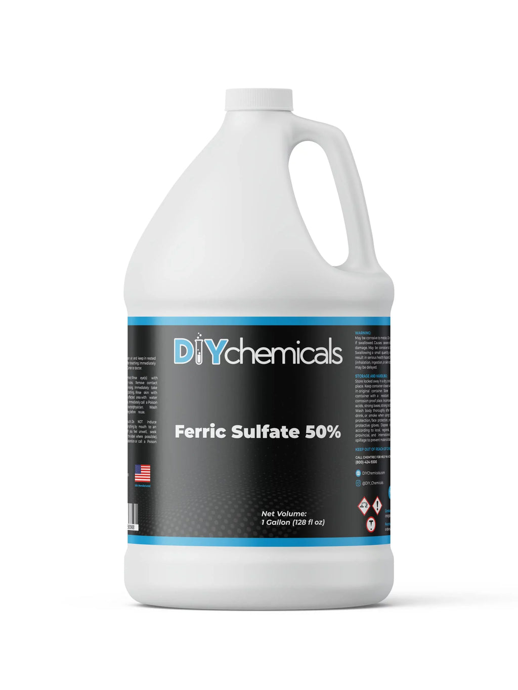 '- in (1Quart) Air Treatment Clarification 50% USA and and Made Dissolved Ferric DiyChemicals Waste Flotation Sulfate Water -