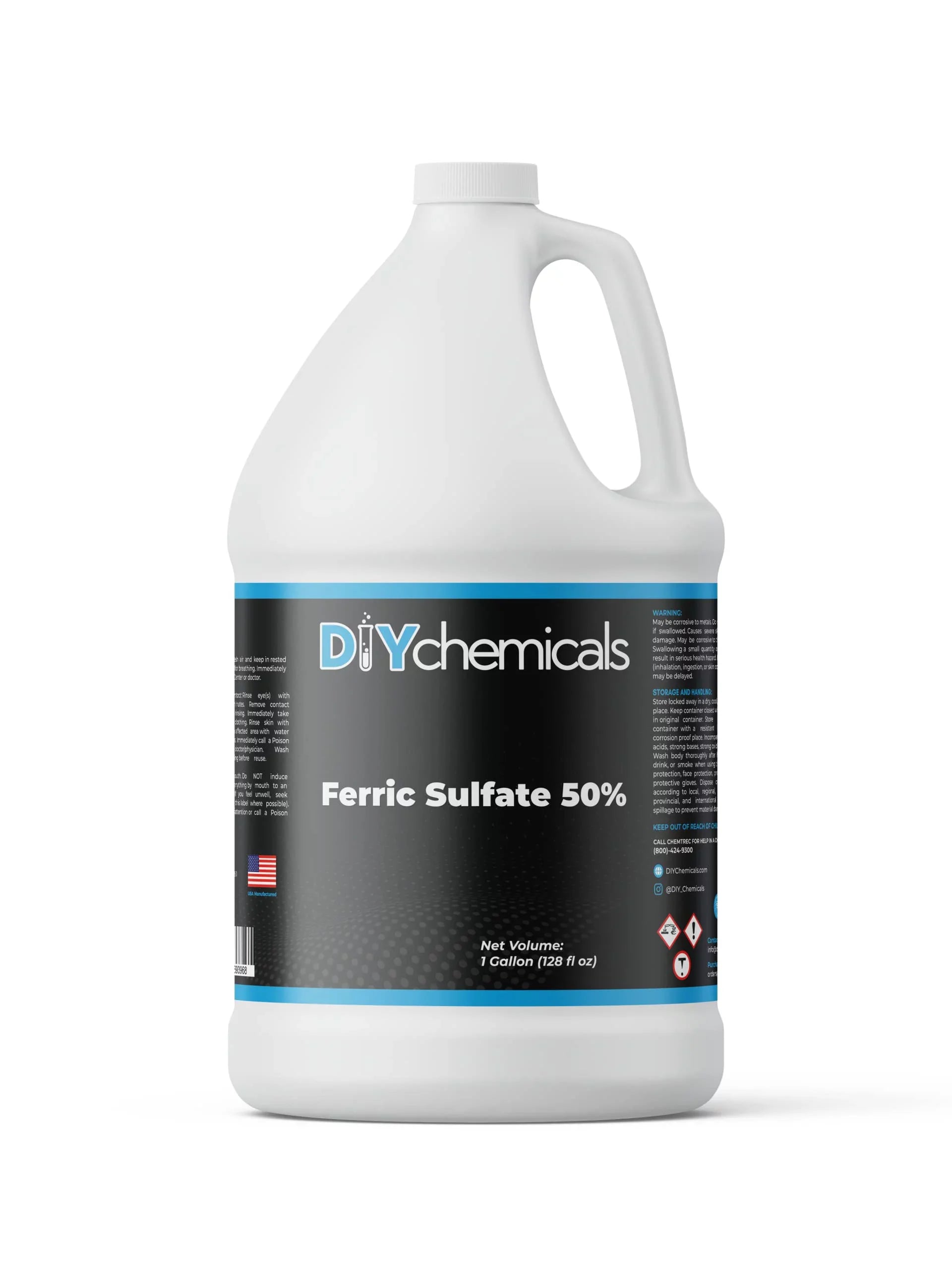 '- in (1Quart) Air Treatment Clarification 50% USA and and Made Dissolved Ferric DiyChemicals Waste Flotation Sulfate Water -