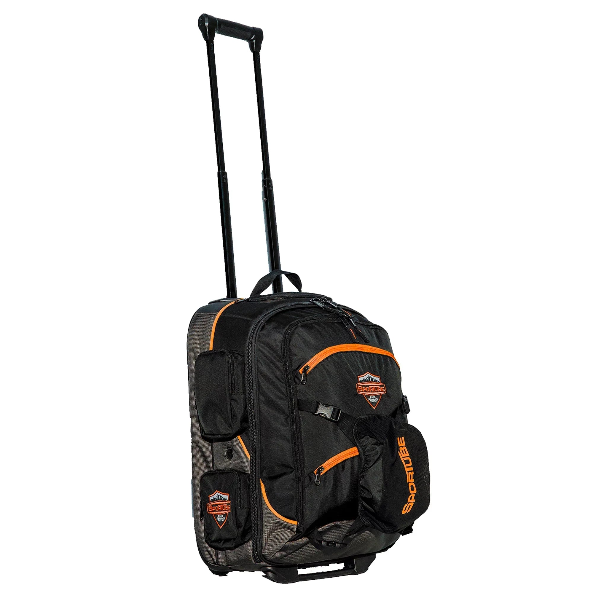 Orange Padded Bag, Cruiser Sportube Gear On Boot & Wheeled Carry Cabin
