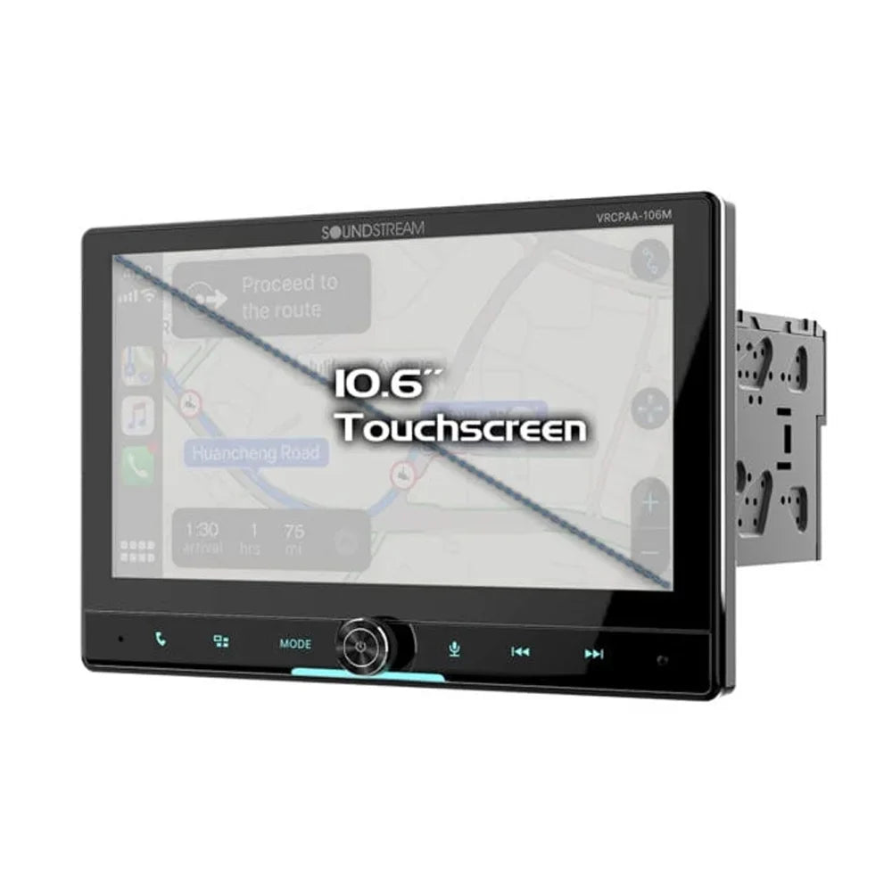 Mechless Android Rotating 360 Din & in. LCD 10.6 Up-Down Keys Sound Touch Carplay Auto 2 Stream