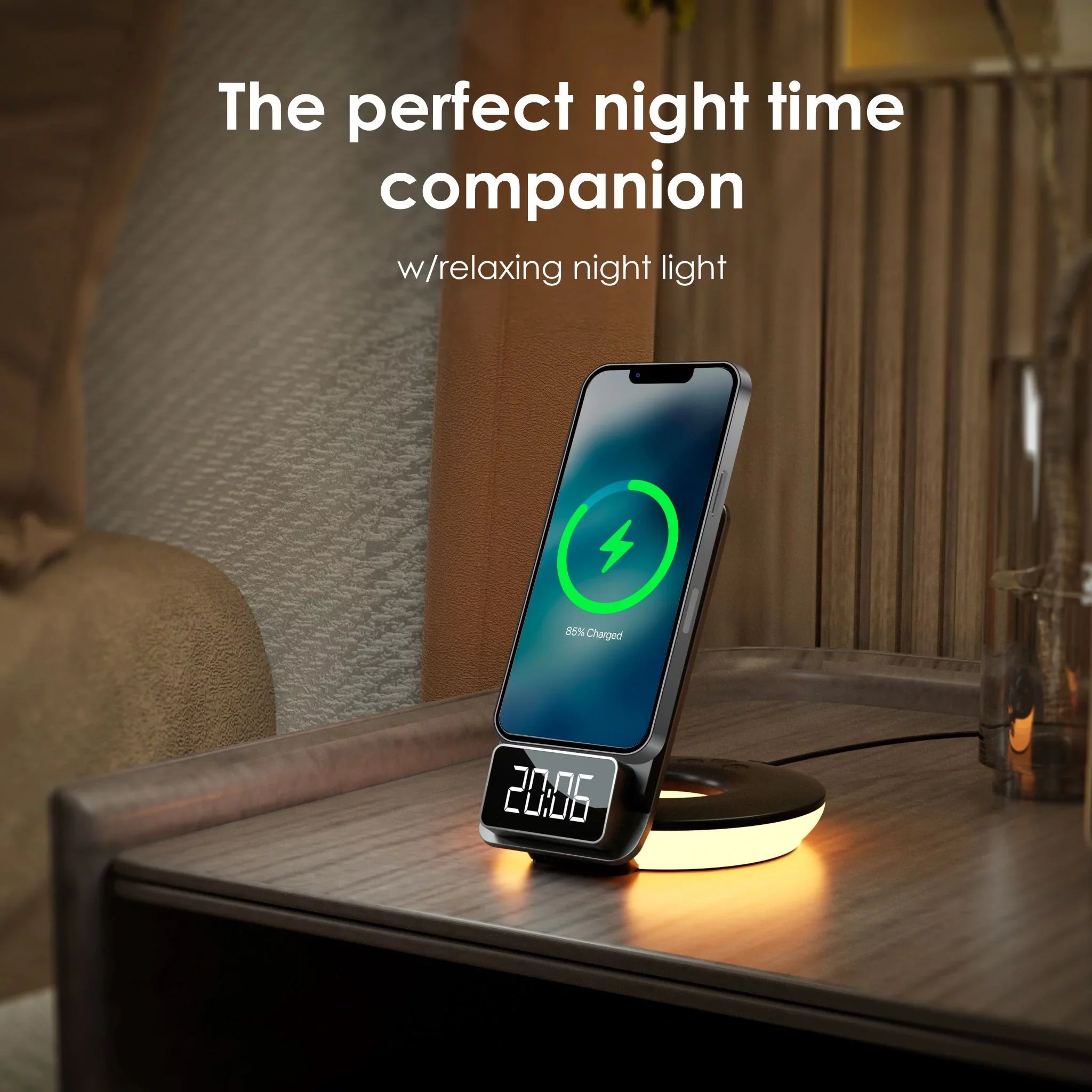 Control, RS7 Black - Wireless Charging Lamps Table-Desk Rexing 3-in-1 Station, Touch