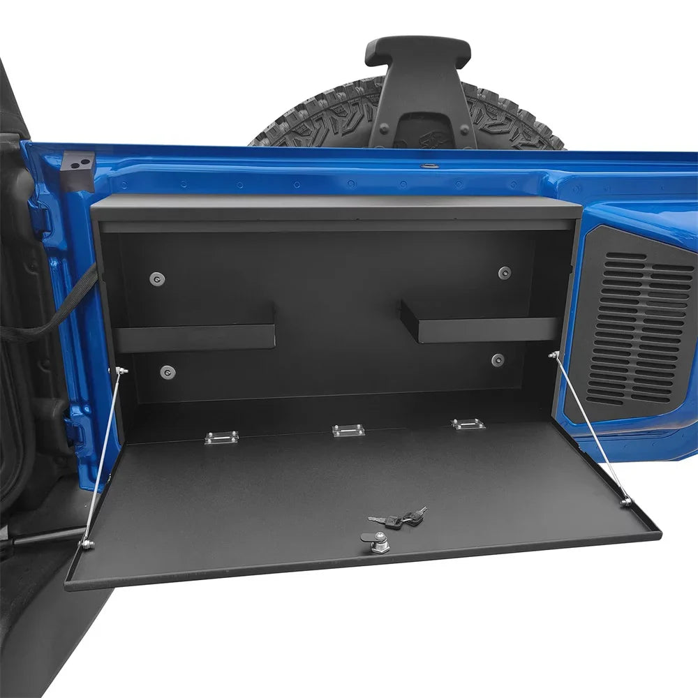 Ford Steel Fit Table Tailgate Road Box Bronco Black 2021-2023 Lockable Folding Hooke Storage