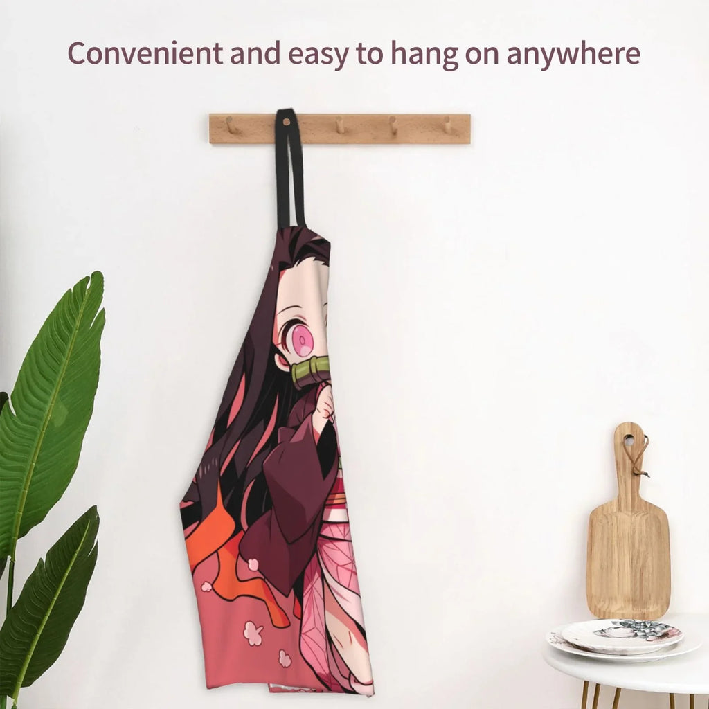 Decor Kamado Waterproof Apron Slayer Nezuko Kitchen/Cooking/Gardening/Painting/BBQ/Baking/Chef/Craftsman Home For Demon