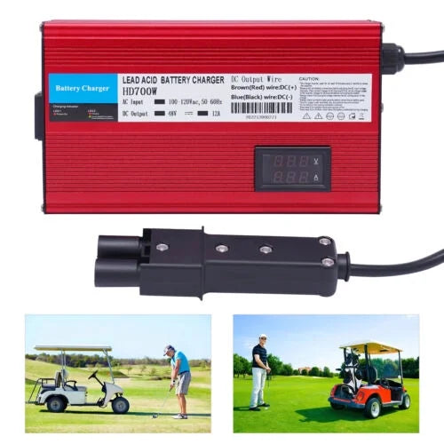 Golf Amp Charger Mode Trickle Charging Pin Barrel 48 Cart Volt 2 Battery Plug 12