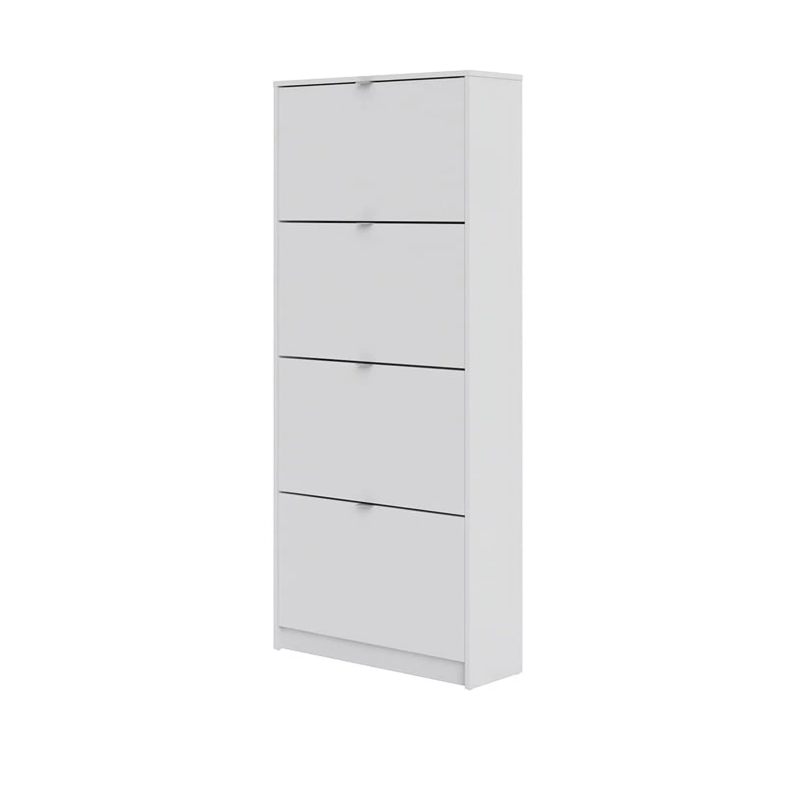 in Drawer Allora Cabinet 4 Contemporary Shoe White