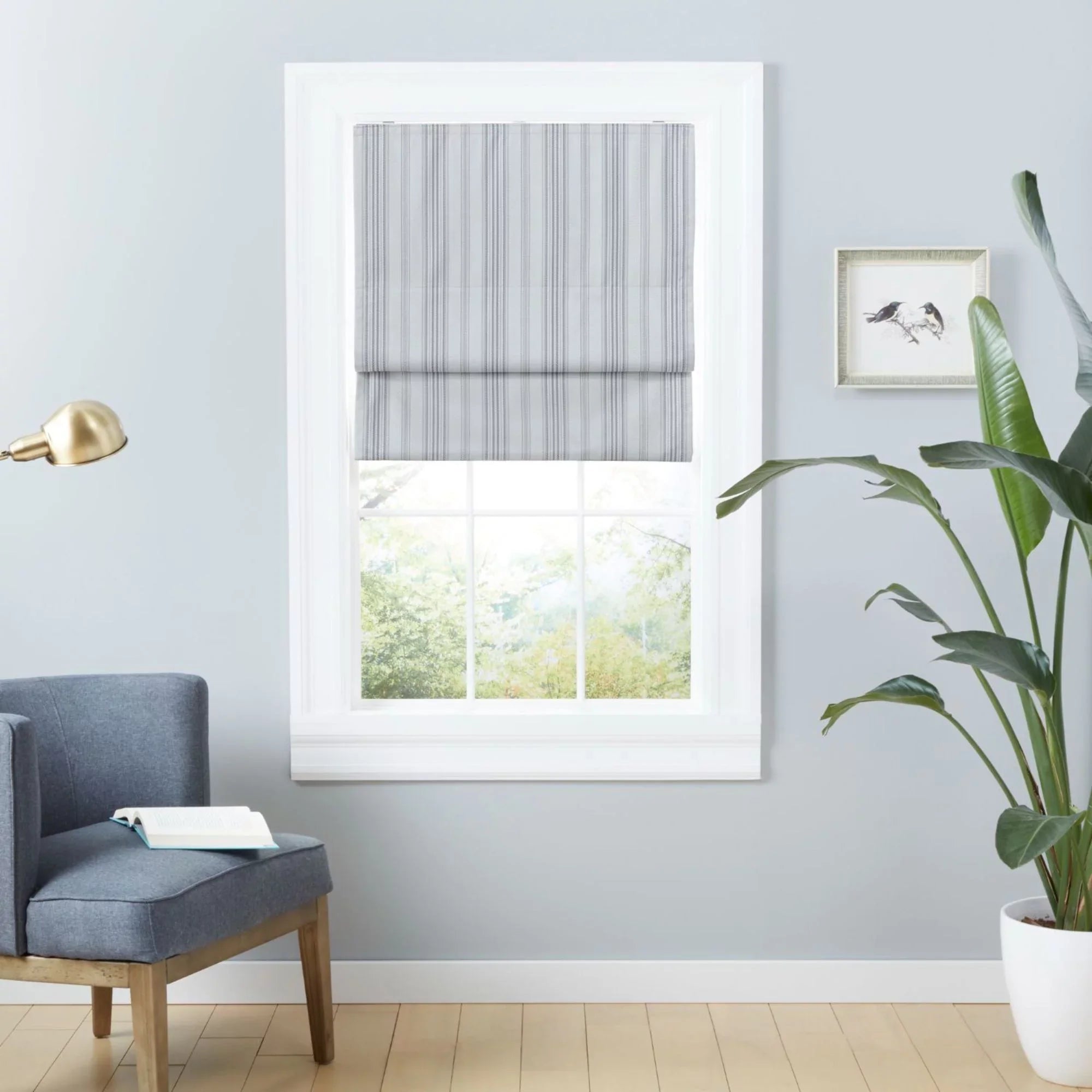 Grey 34"x64", Blackout Ricardo Shade, Exclusive Home Total Roman