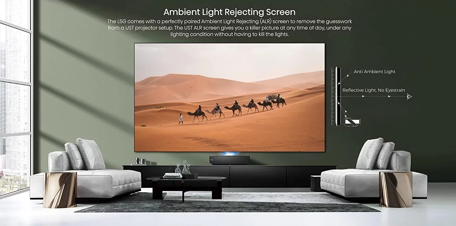 Coverage 100-inch with Additional Ultra Hisense Epic TV 100L5G by Protect (2022) Throw Year Laser ALR 4K Screen 2 with TV Short Android