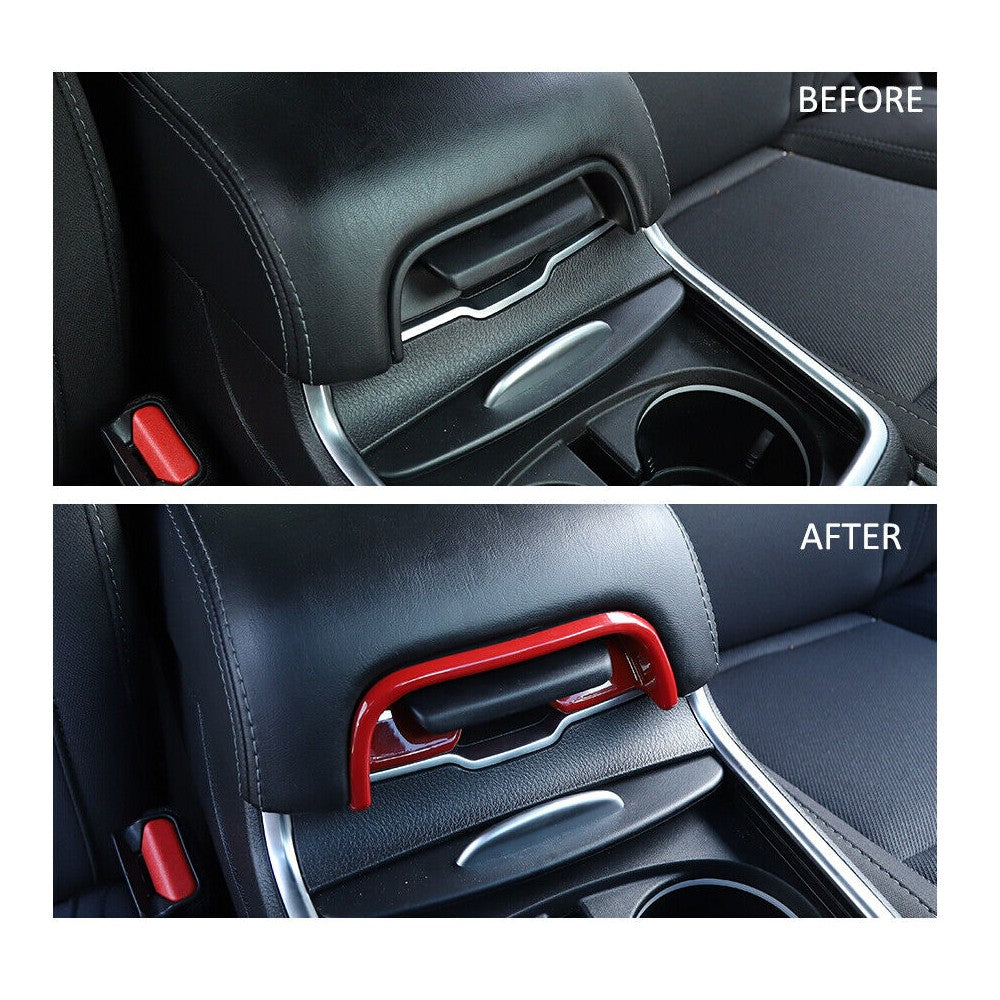 Red m 2pcs Center Button Trim Armrest ABS Teledu , Console